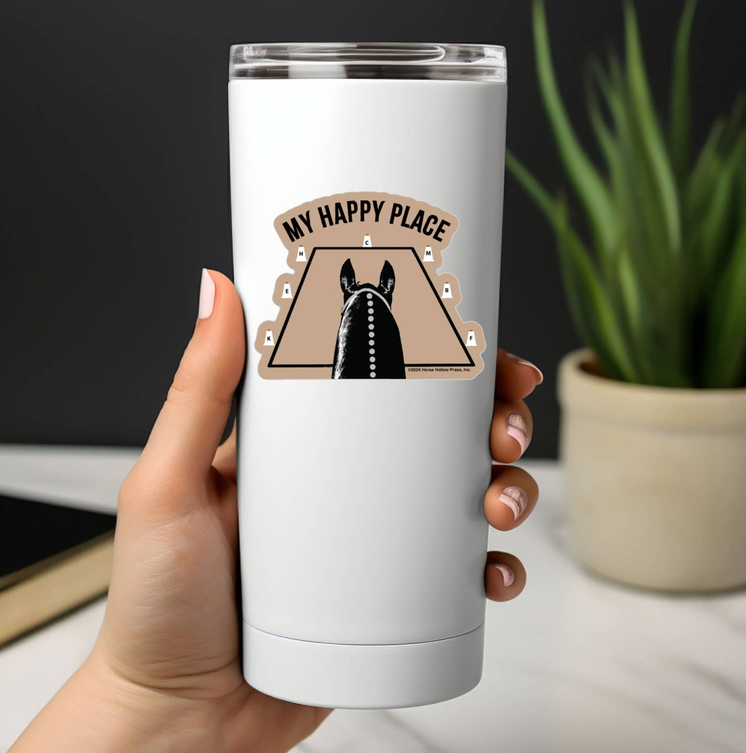 Horse Hollow Press - 3" Waterproof My Happy Place Dressage Funny Horse Sticker