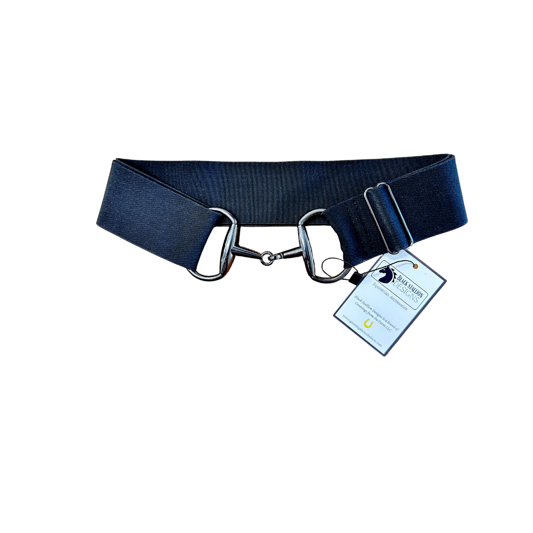 Black Stallion Designs 2" Elastic Snaffle Bit Belt