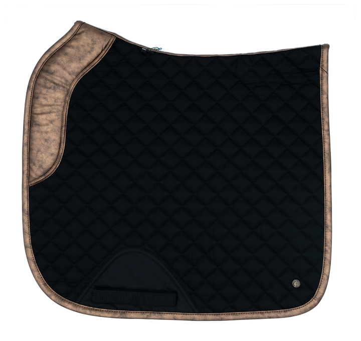 Dressage Pad, Black & Gold Leaf