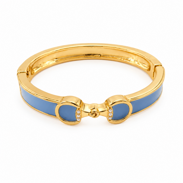 Derby Horse Bit Color Hinge Cuff Bracelet