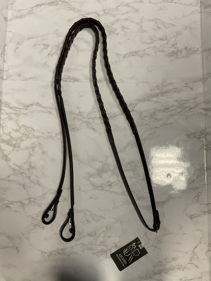 AJR Rubber Lined Braided Hunter Rein