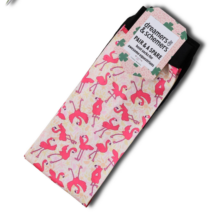 Dreamers & Schemers Flamingo Dance Pair & A Spare Socks