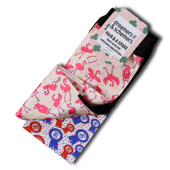 Dreamers & Schemers Flamingo Dance Pair & A Spare Socks