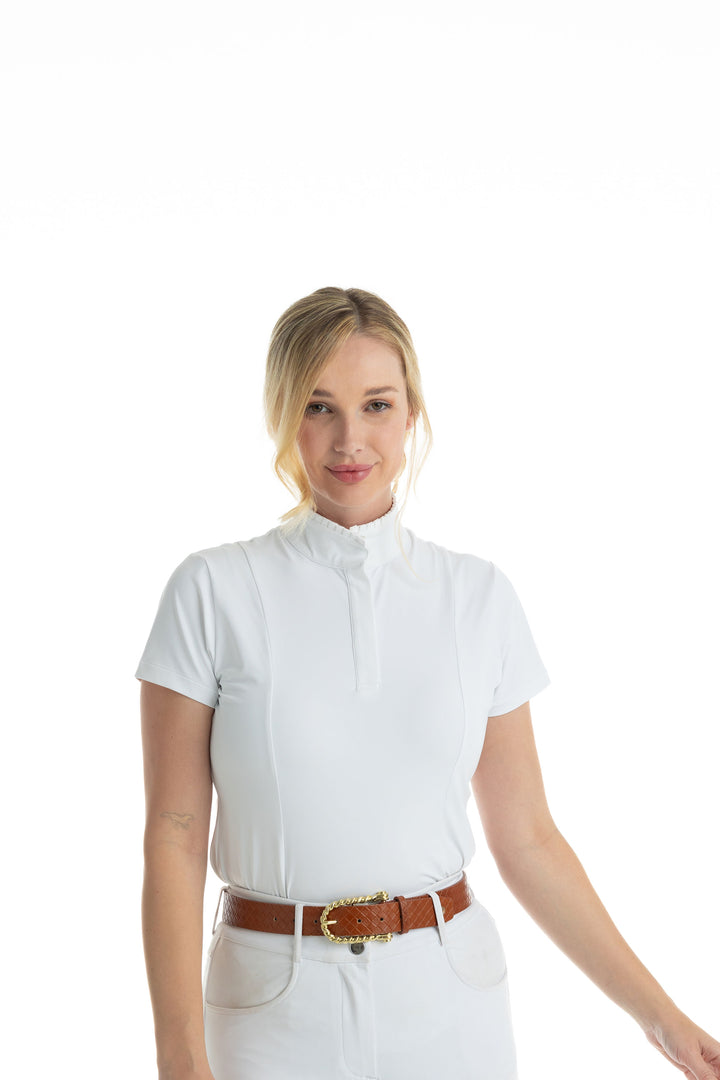 Hannah Childs Rachel Ruffle Short Sleeve Show Shirt