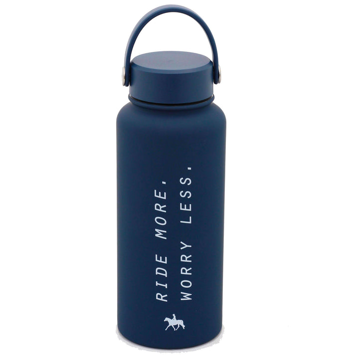 Spiced Equestrian - Ride More Worry Less Water Bottle: Midnight