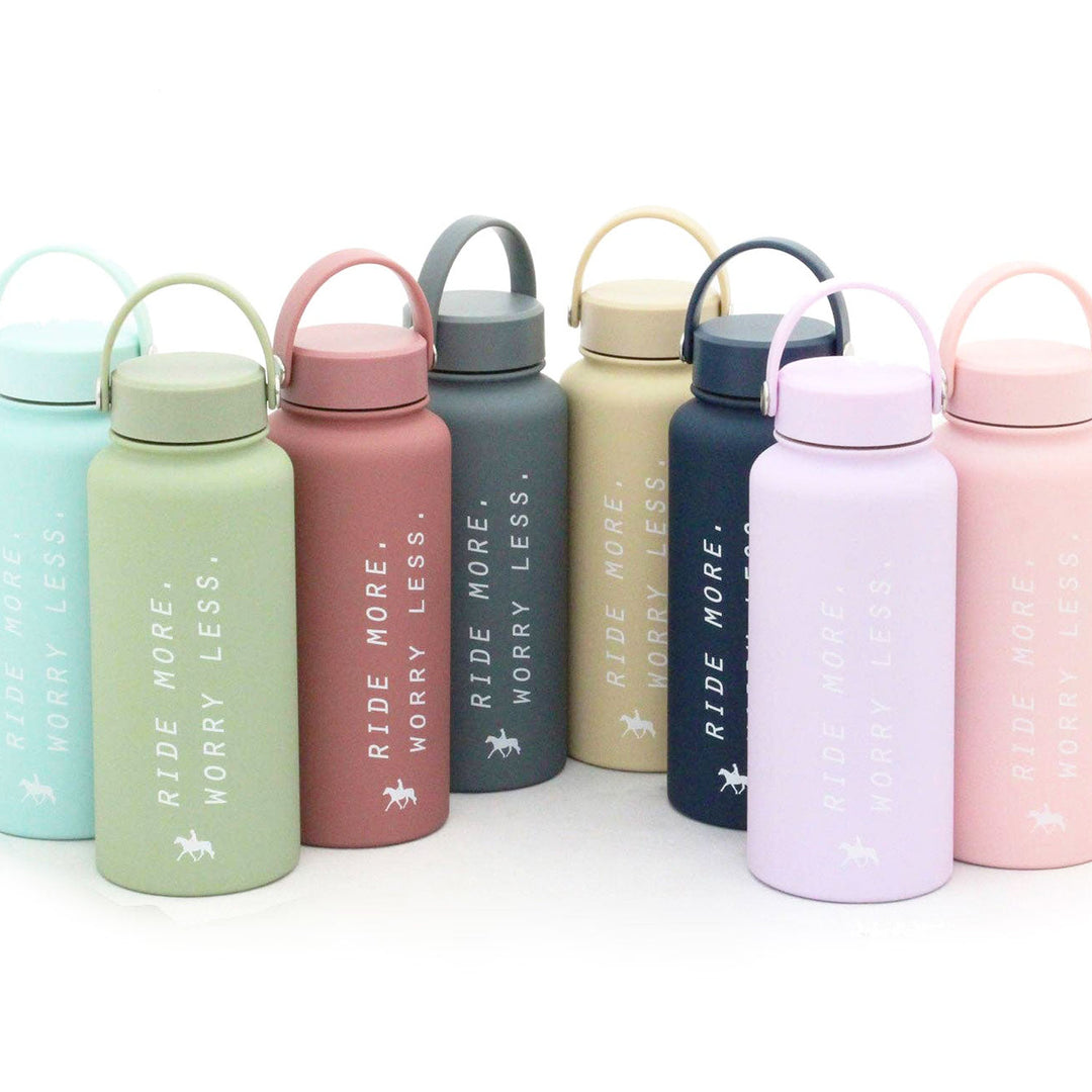 Spiced Equestrian - Ride More Worry Less Water Bottle: Midnight