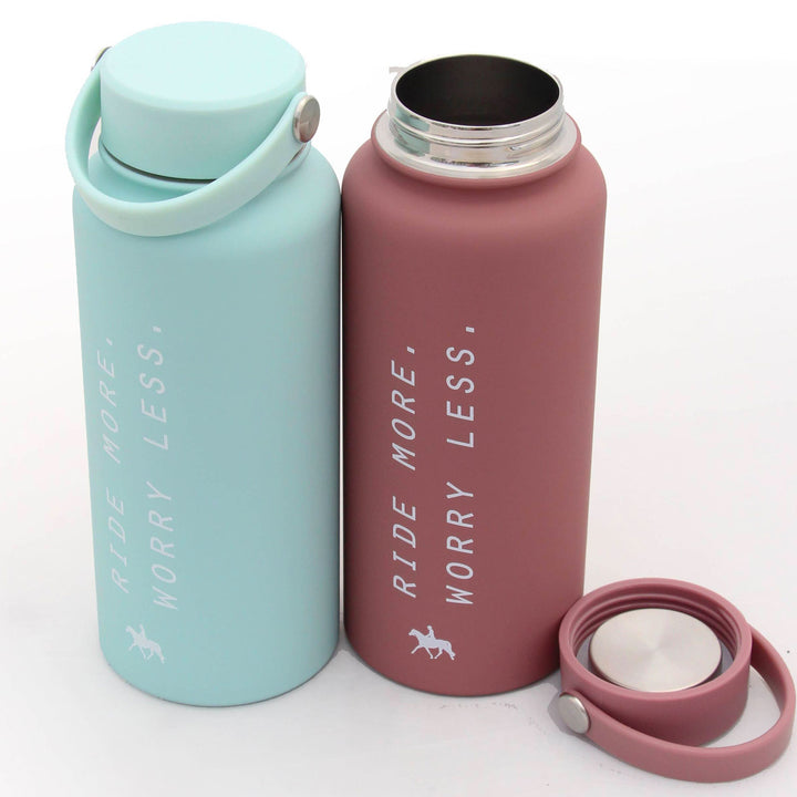 Spiced Equestrian - Ride More Worry Less Water Bottle: Midnight
