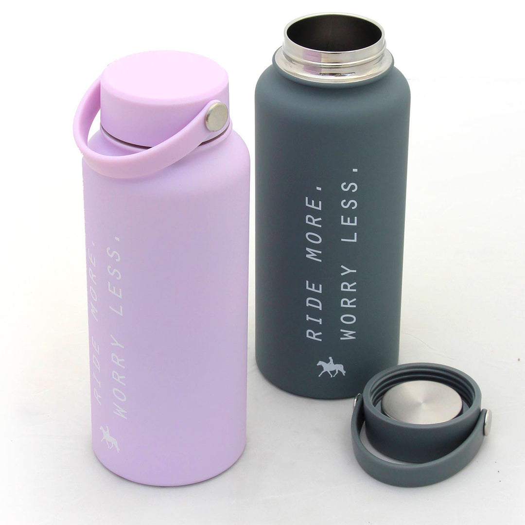 Spiced Equestrian - Ride More Worry Less Water Bottle: Midnight