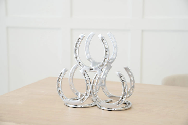 Huntley Horseshoe 3-Bottle Wine Rack