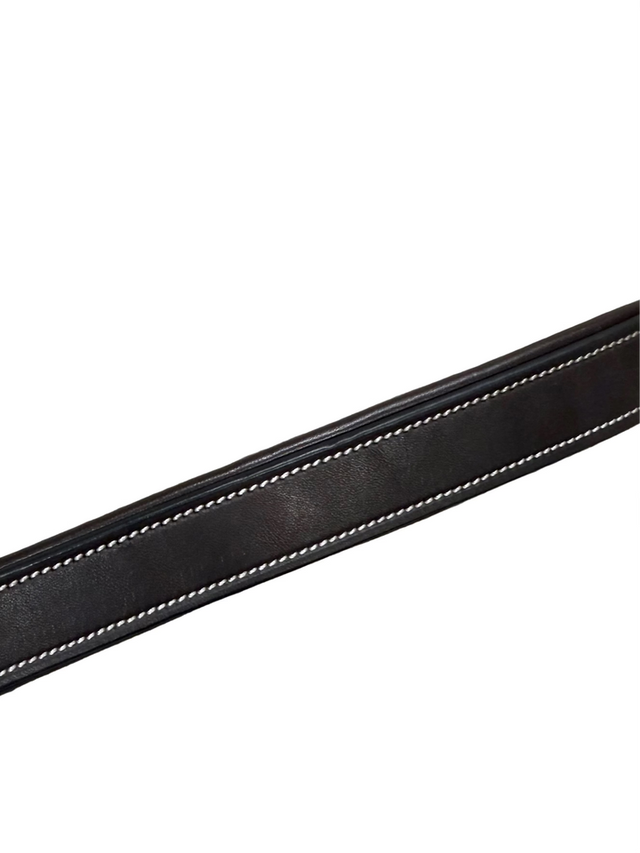 Royal Highness Padded Leather Lead with Brass Chain
