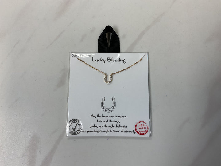 Claire & Susie Lucky Blessing Horse Shoe Necklace