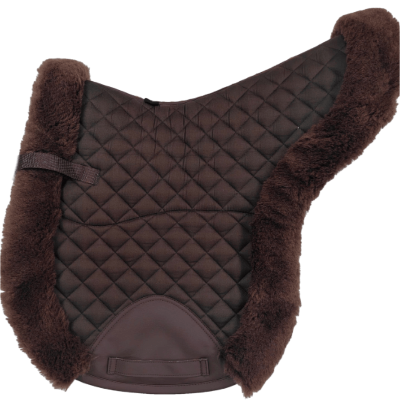 Brown with Fleece Lining Close Contact Saddle Pad