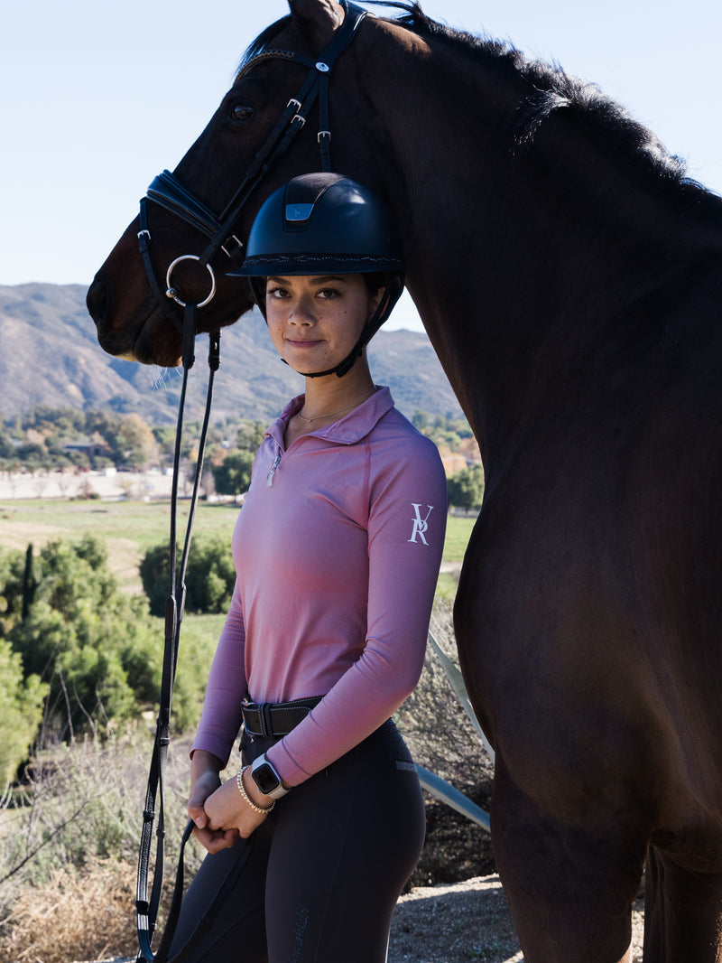 Victoria Rose Seamless Quarter-Zip Top