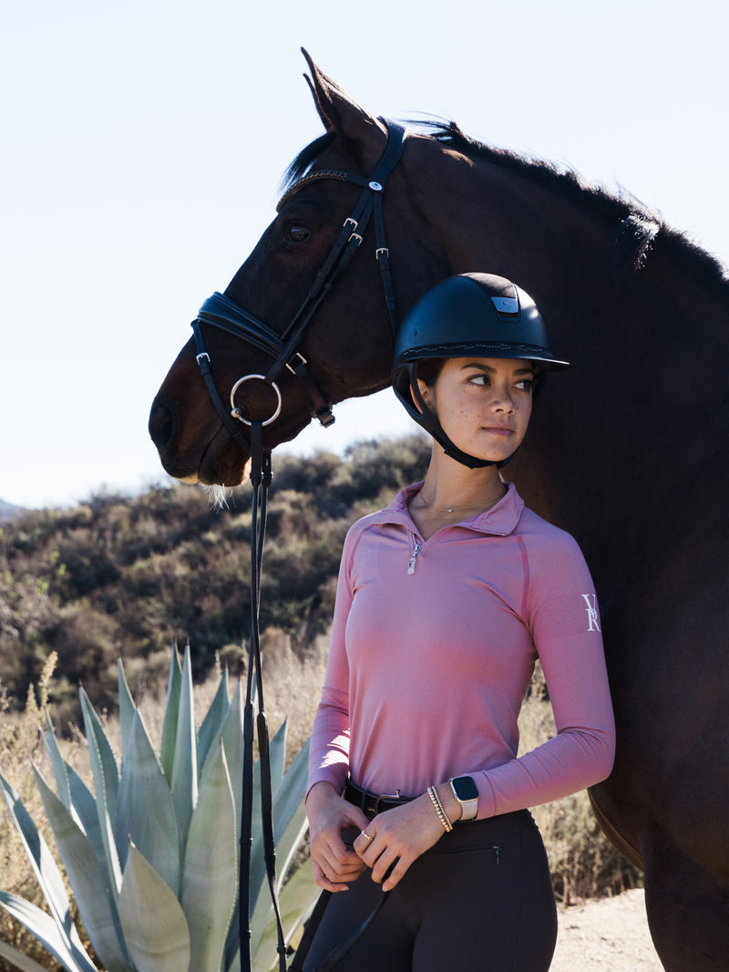 Victoria Rose Seamless Quarter-Zip Top