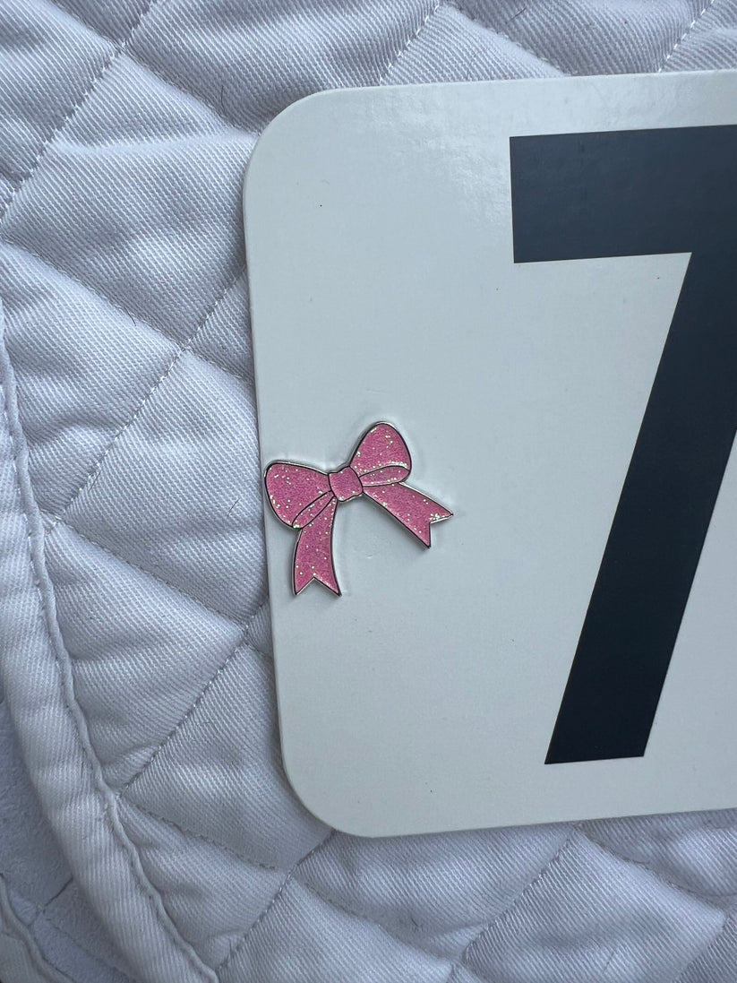 DuBois Cheval Pink Bow Number Pin Charms