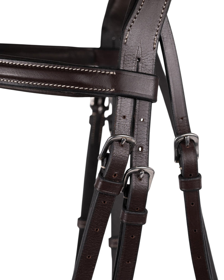Jake Adams Padded Jumper Bridle with Removable Flash & Rubber Reins