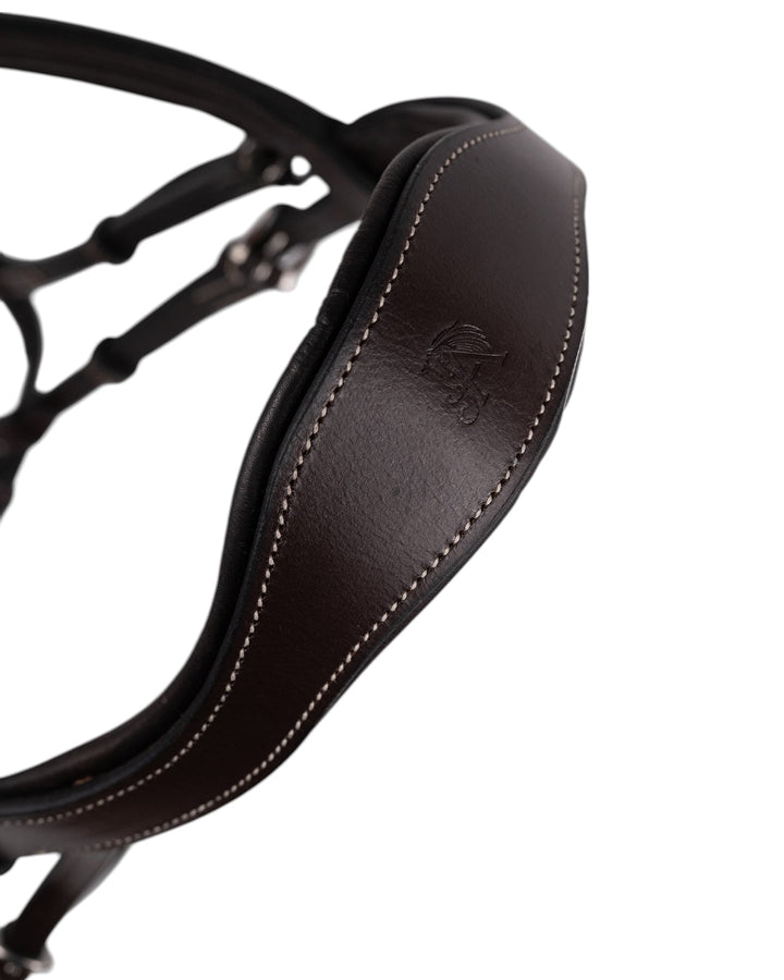Jake Adams Padded Jumper Bridle with Removable Flash & Rubber Reins