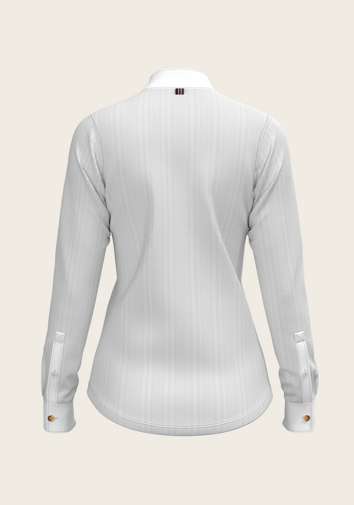 Espoir Stripes In Grey Short Pleated LS Show Shirt