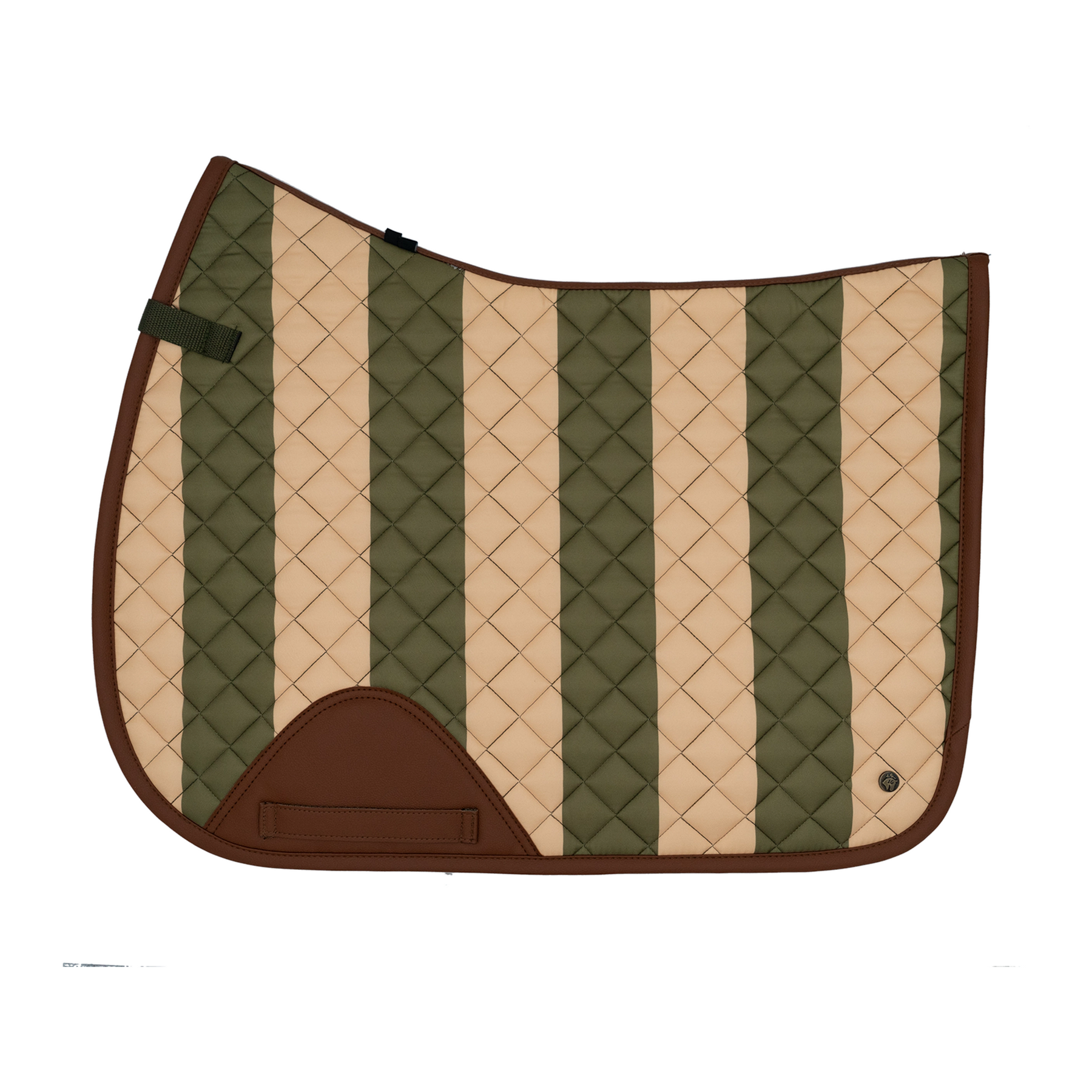 Green and Cream Stripe Jumper Saddle Pad