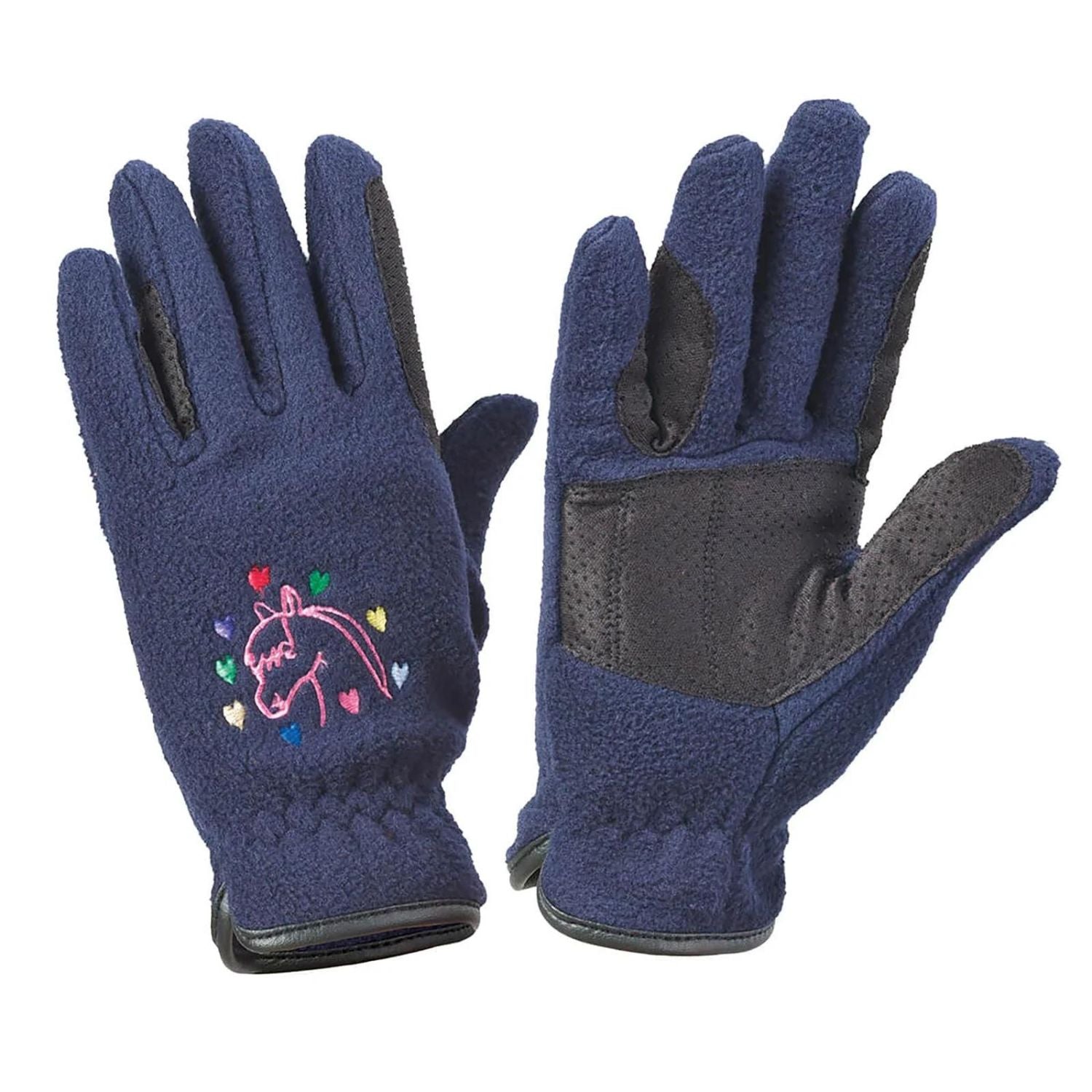 Ovation Horse N Heart Fleece Gloves- Child's