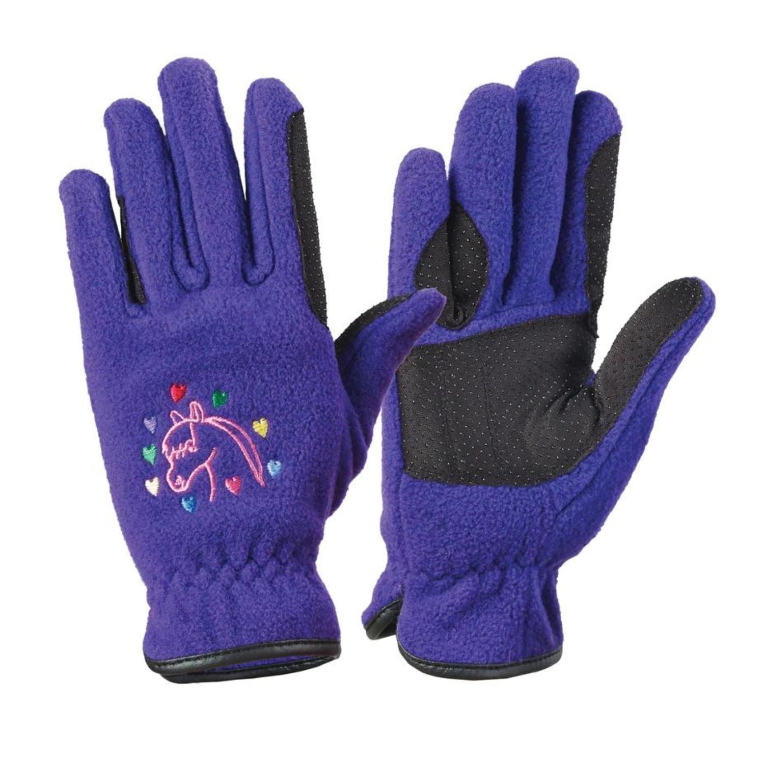 Ovation Horse N Heart Fleece Gloves- Child's