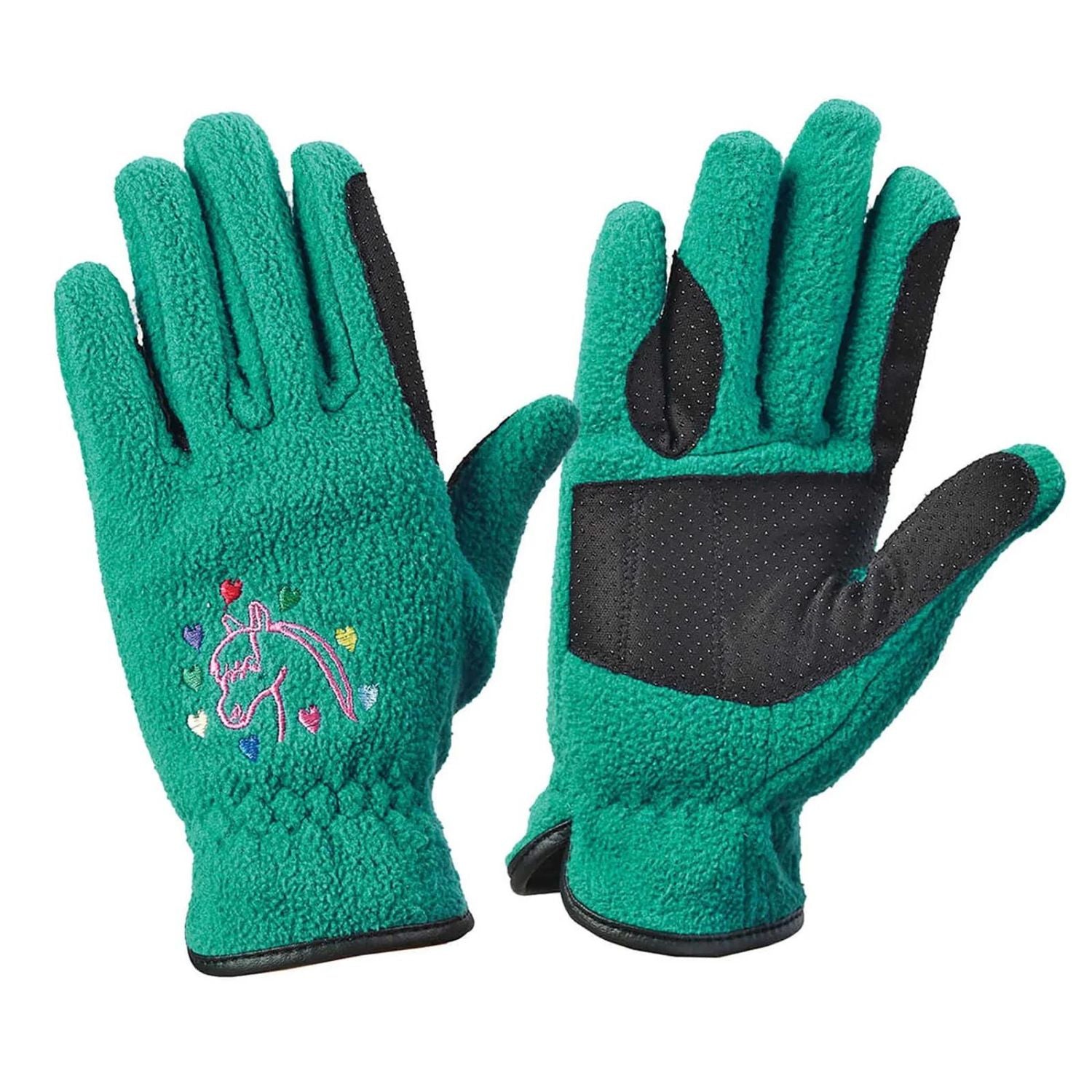 Ovation Horse N Heart Fleece Gloves- Child's