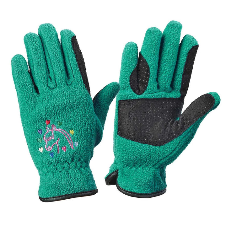 Ovation Horse N Heart Fleece Gloves- Child's