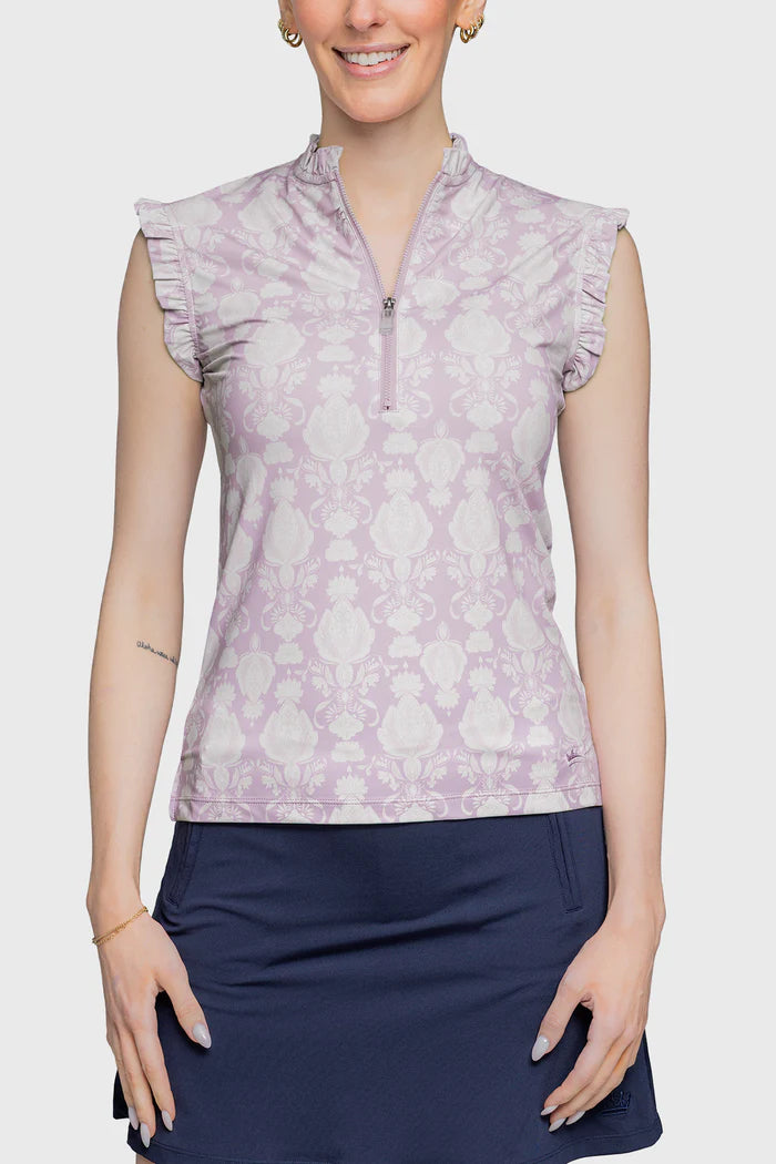 Kastel Denmark Ruffle Tank Sleeveless 1/4 Zip Sun Top