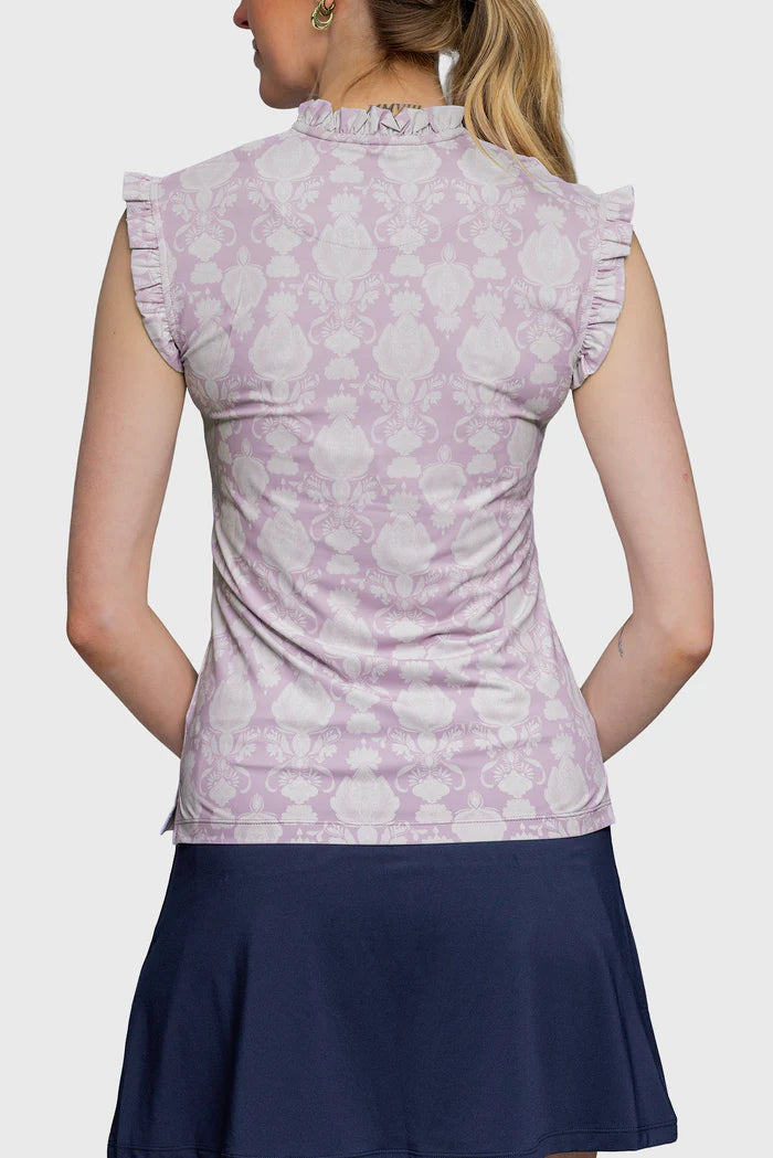 Kastel Denmark Ruffle Tank Sleeveless 1/4 Zip Sun Top