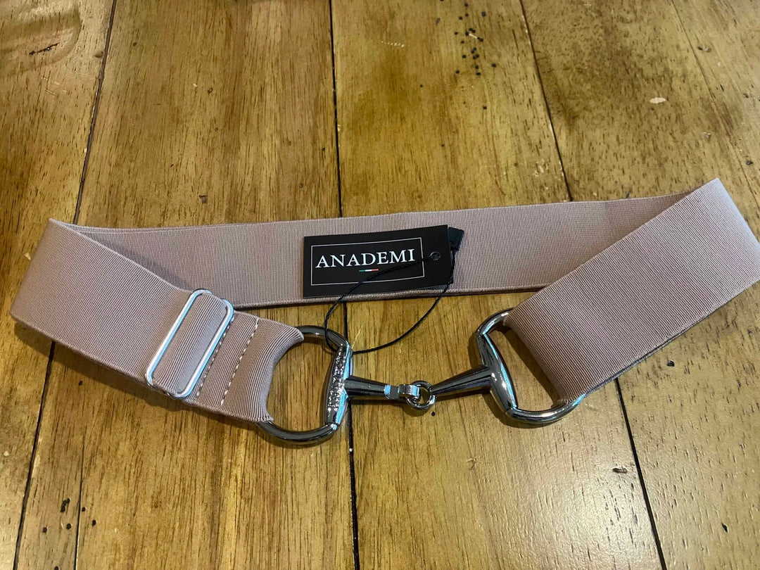 Anademi Silver Bit Stretch Belt - Solid