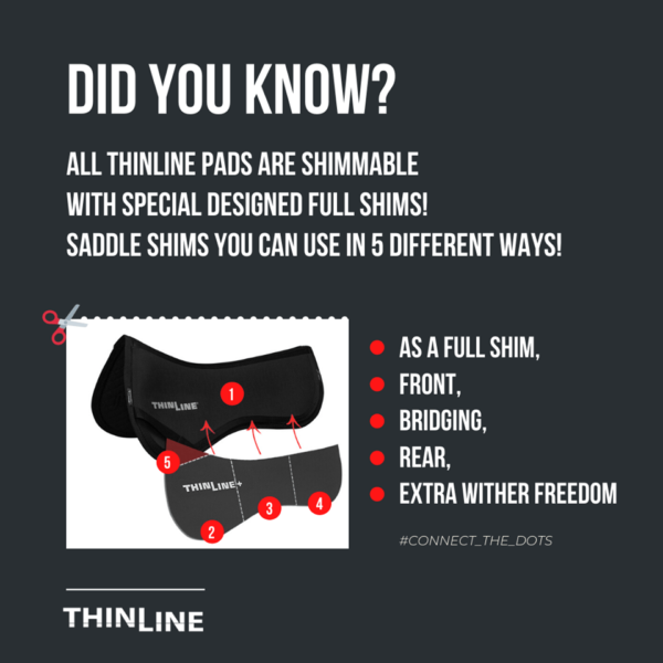 ThinLine English Trim-to-Fit Saddle Fitting Shims (Pair)