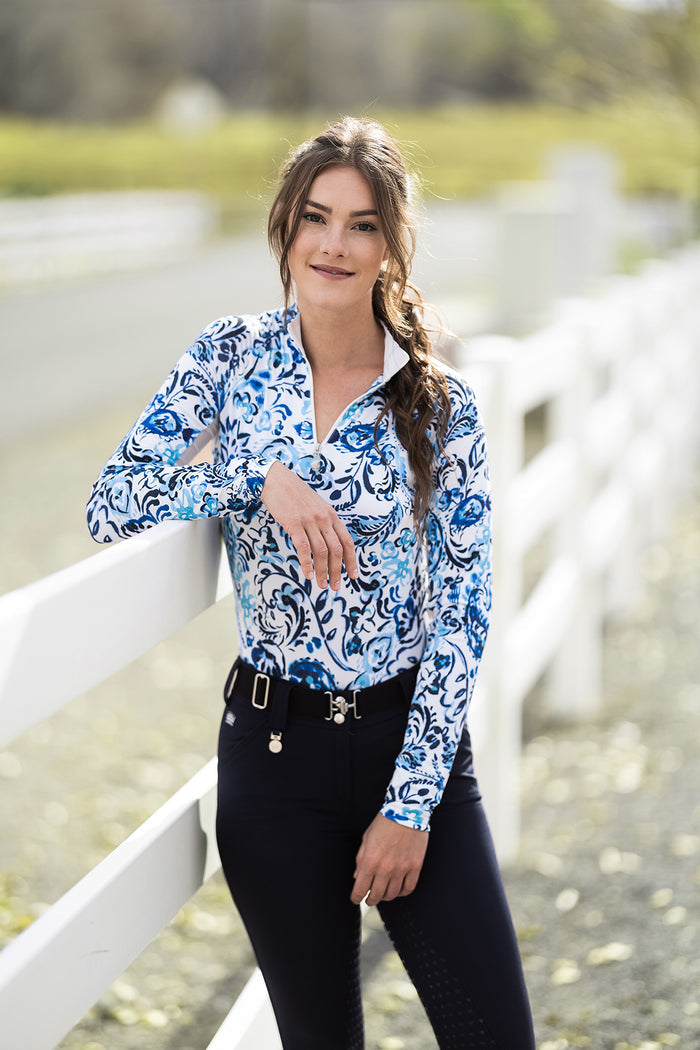 Kastel Mesh Sleeve Long Sleeve 1/4 Zip Top '24