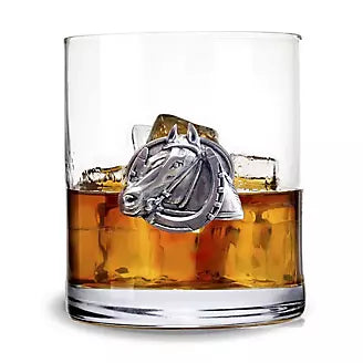 Vagabond House - Running Horse Double Old Fashion Bar Glass