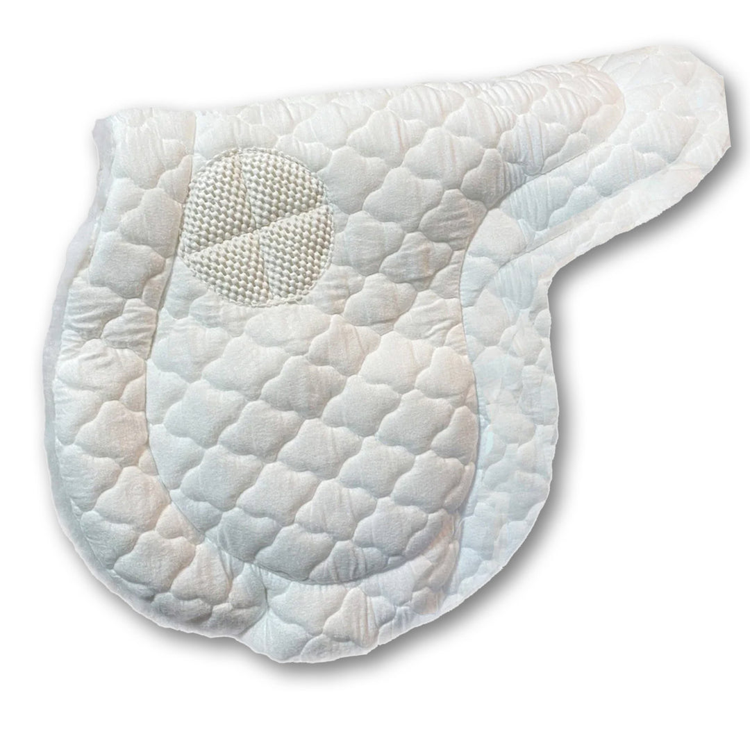 Wilker's Hunt Seat White Fleece Show Pad with 'Cling-On' Grip