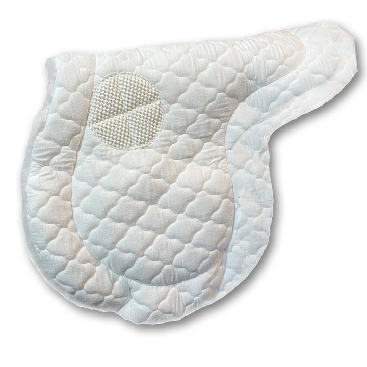 Wilker's Hunt Seat White Fleece Show Pad with 'Cling-On' Grip