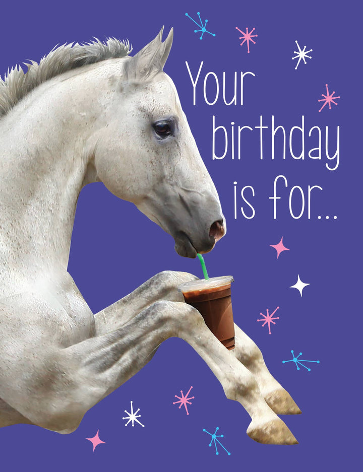 Horse Hollow Press  - Horse Birthday Card Starbucks