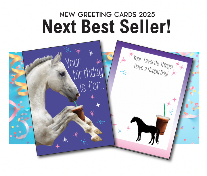 Horse Hollow Press  - Horse Birthday Card Starbucks