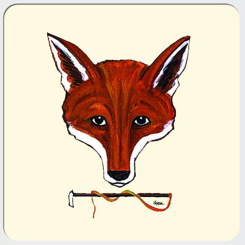 Zeppa Studios - Fox Mask Beverage Coasters
