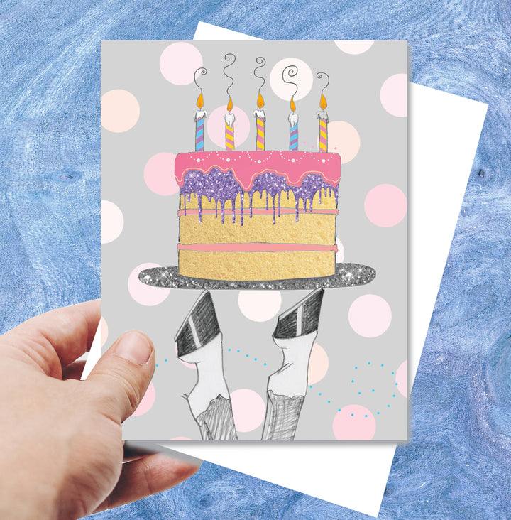 Horse Hollow Press - Horse Birthday Card  Silver Platter