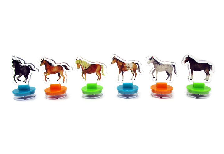 Tiny Mills - Horse Acrylic Self-Inking Stampers, 6 Pcs