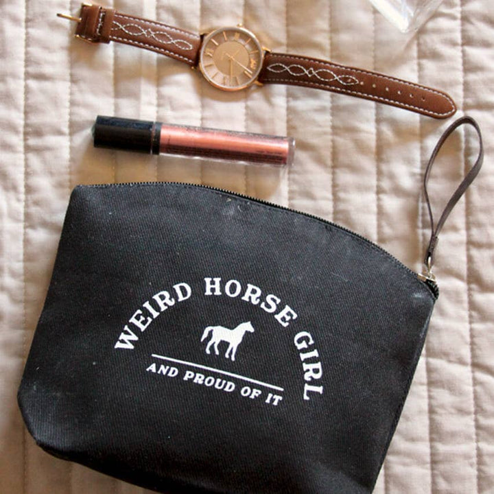 Spiced Equestrian - Weird Horse Girl Makeup Bag: Onyx