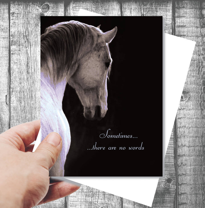 Horse Hollow Press - Horse Sympathy Greeting Card / Sometimes There are no Words