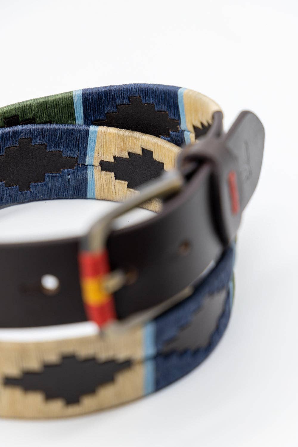 Custi Mikelo - Argentinian Polo Belt Beige Navy Green
