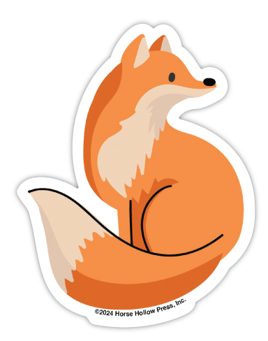 Horse Hollow Press - 3" Waterproof Fox with Black Line Accent