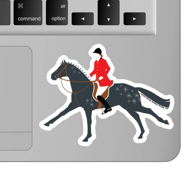Horse Hollow Press - 3" Waterproof Fox Hunter Dark Gray Sticker
