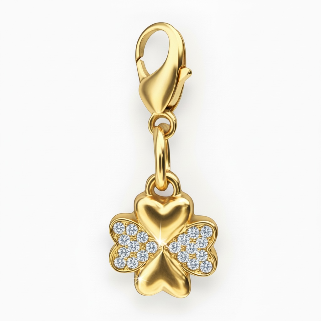 Dubois Cheval - Sparkly Lucky Clover Braid Charm