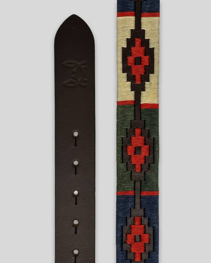 Custi Mikelo - Argentinian Polo Belt Navy Green Red