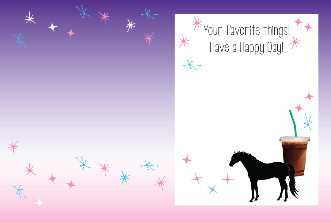 Horse Hollow Press  - Horse Birthday Card Starbucks