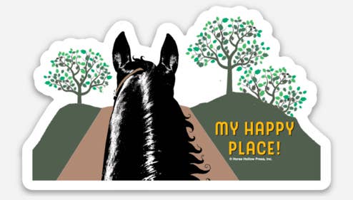Horse Hollow Press - Horse Magnet 3":  My Happy Place (Green)