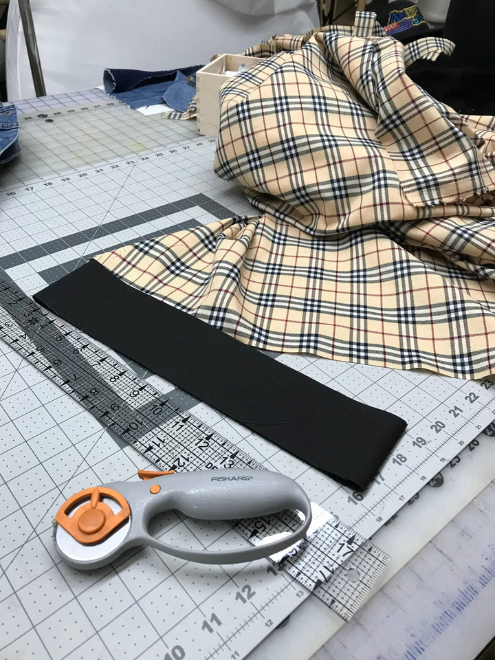 KF Clothing - Tan Plaid Adjustable Belt
